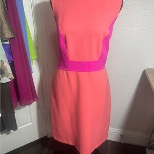 LOFT Pink and Purple Mini Dress